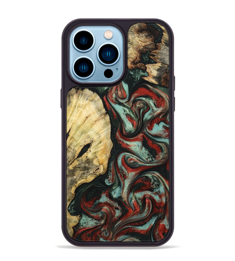 iPhone 14 Pro Max Wood Phone Case - Samira (Green, 799920)