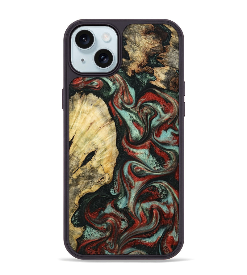 iPhone 15 Plus Wood Phone Case - Samira (Green, 799920)