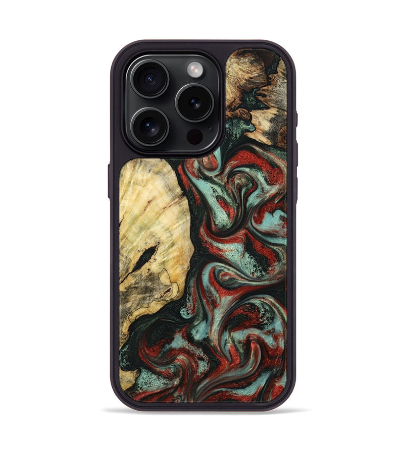 iPhone 15 Pro Wood Phone Case - Samira (Green, 799920)