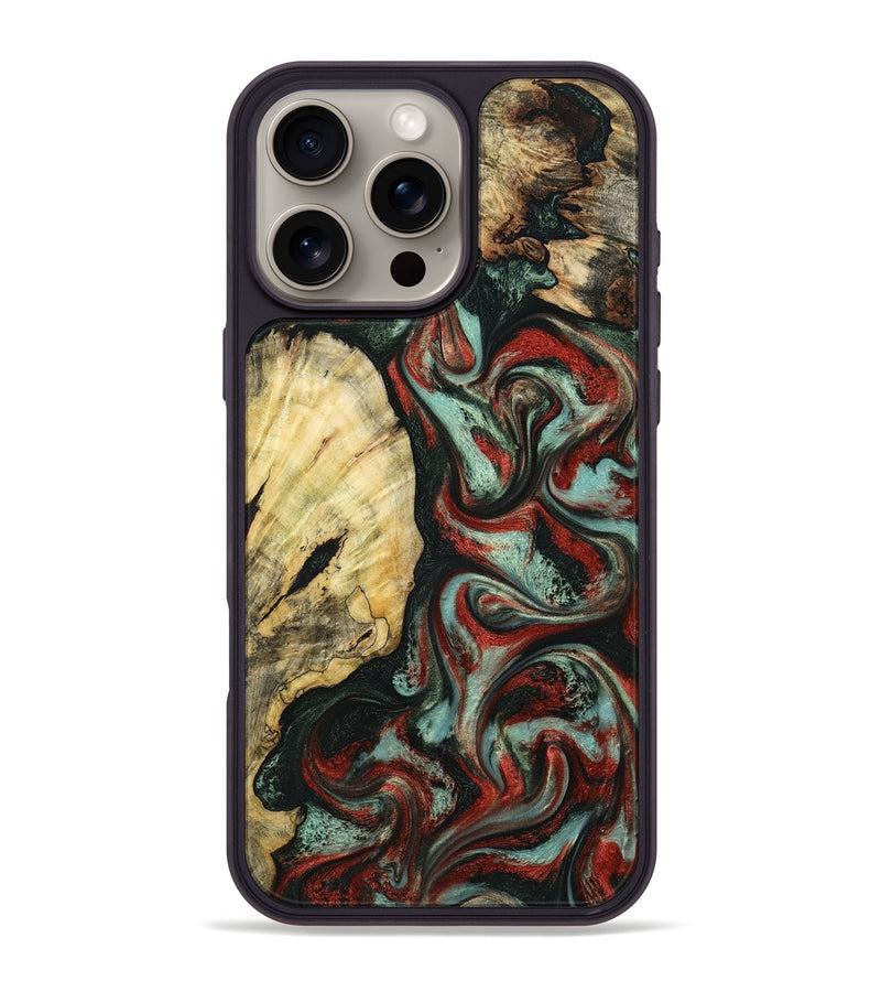 iPhone 16 Pro Max Wood Phone Case - Samira (Green, 799920)