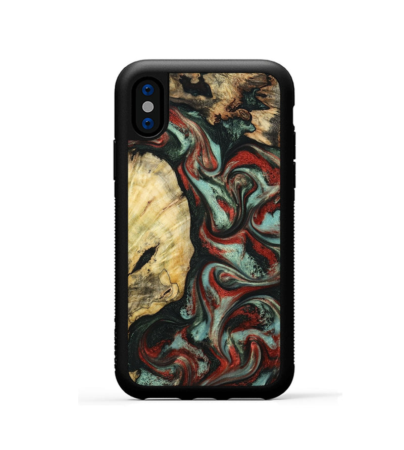 iPhone Xs Wood Phone Case - Samira (Green, 799920)