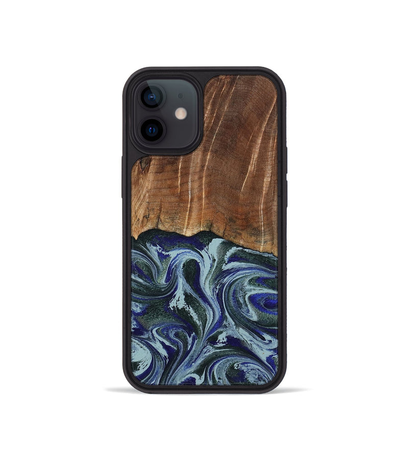 iPhone 12 mini Wood Phone Case - Shellie (Green, 799921)