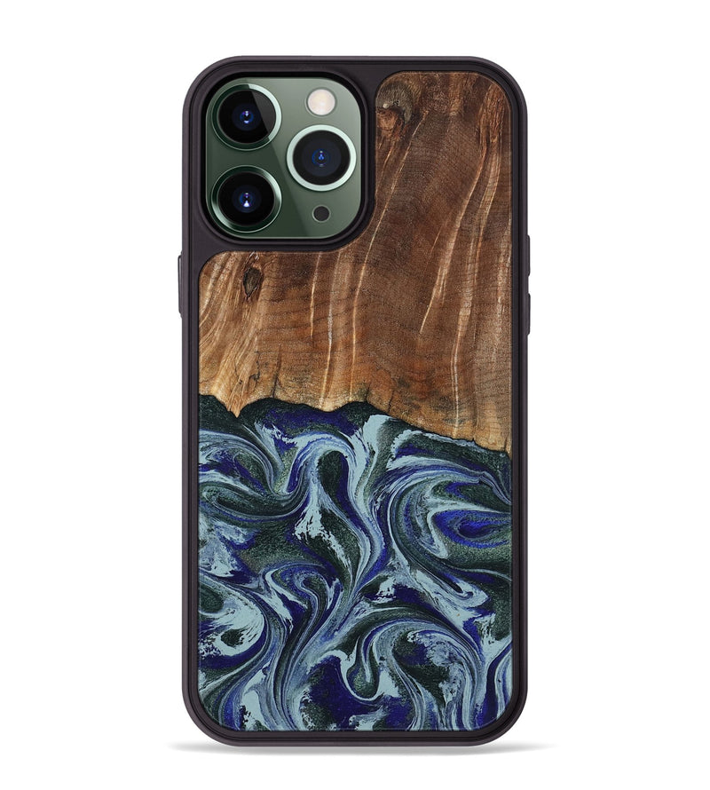 iPhone 13 Pro Max Wood Phone Case - Shellie (Green, 799921)