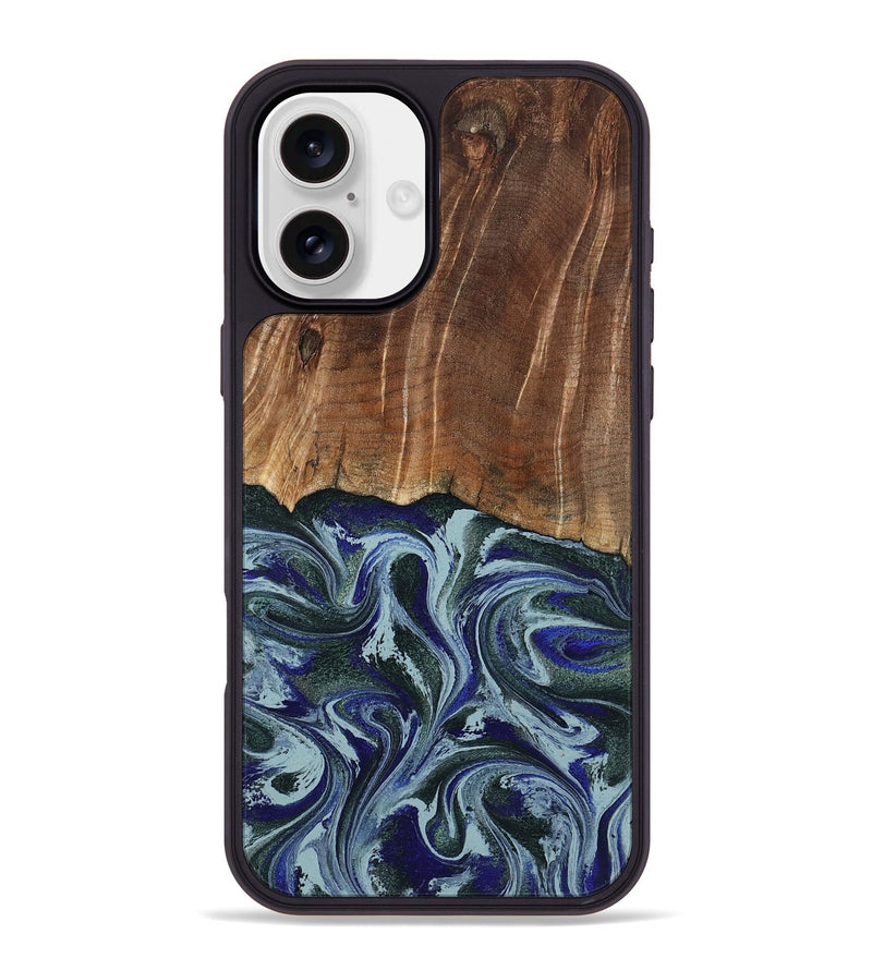 iPhone 16 Plus Wood Phone Case - Shellie (Green, 799921)
