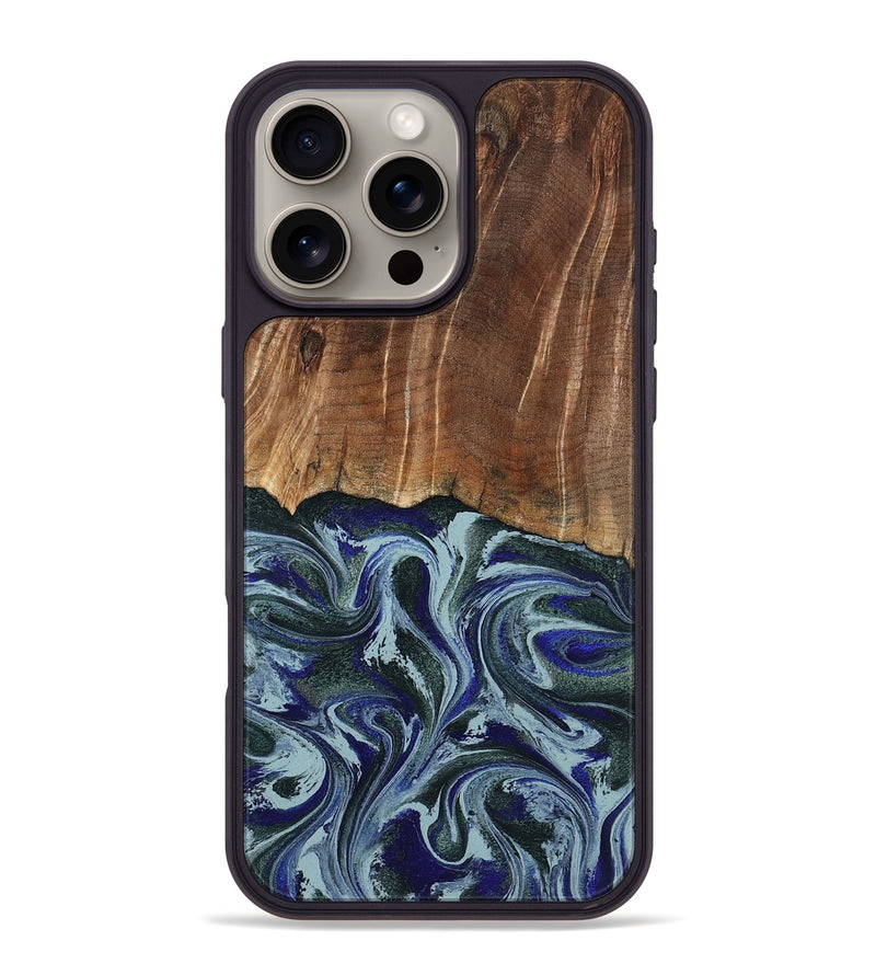 iPhone 16 Pro Max Wood Phone Case - Shellie (Green, 799921)