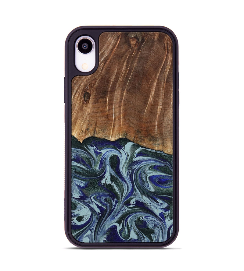 iPhone Xr Wood Phone Case - Shellie (Green, 799921)