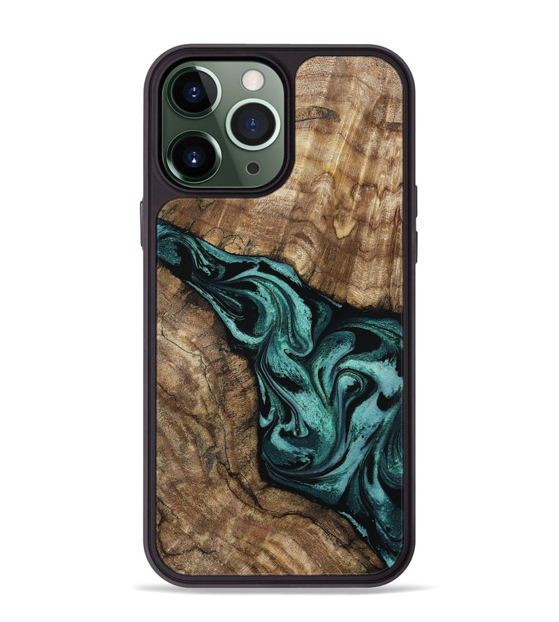 iPhone 13 Pro Max Wood Phone Case - Logan (Green, 799922)