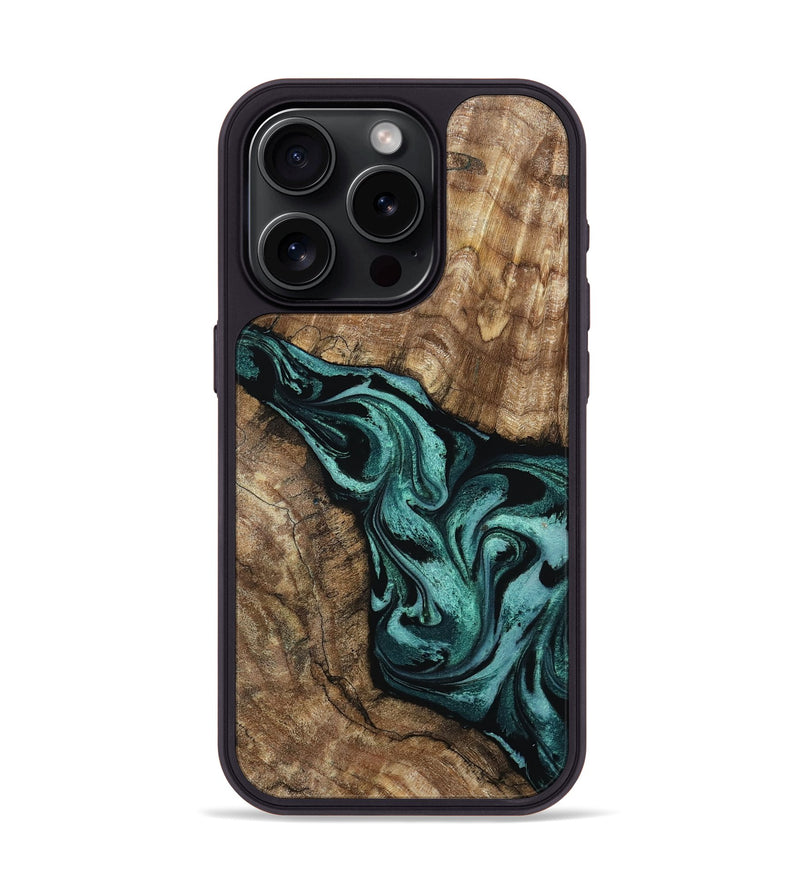 iPhone 15 Pro Wood Phone Case - Logan (Green, 799922)