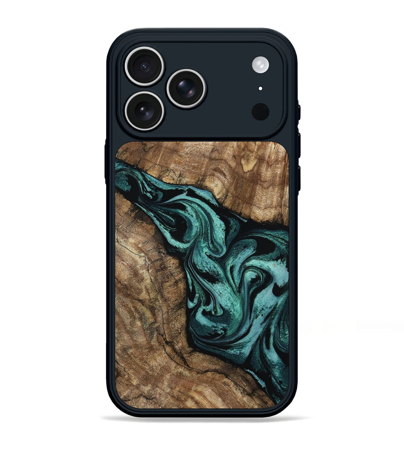 iPhone 17 Pro Max Wood Phone Case - Logan (Green, 799922)