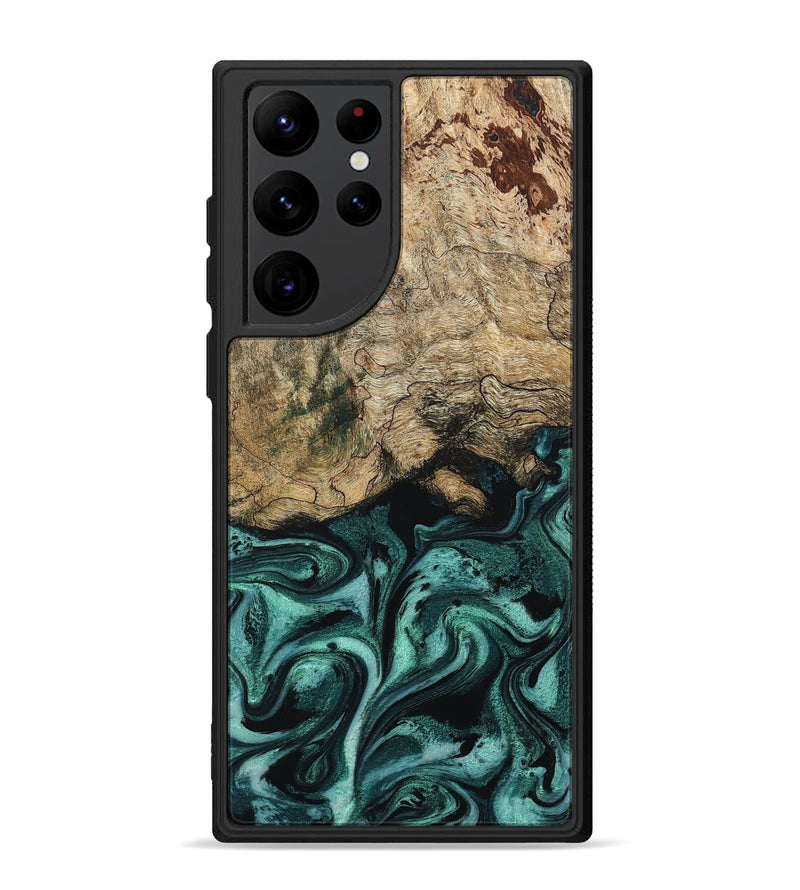 Galaxy S22 Ultra Wood Phone Case - Chantel (Green, 799923)