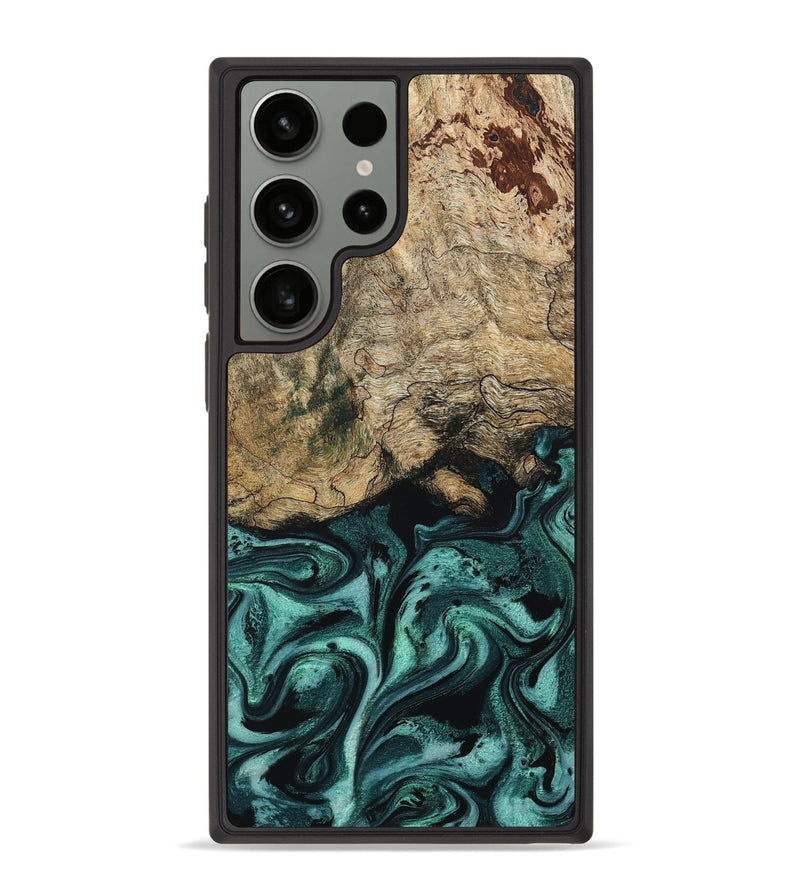 Galaxy S23 Ultra Wood Phone Case - Chantel (Green, 799923)