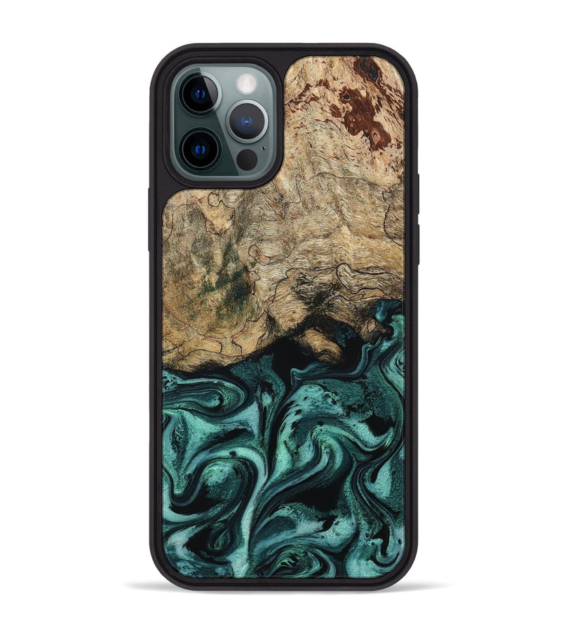 iPhone 12 Pro Max Wood Phone Case - Chantel (Green, 799923)