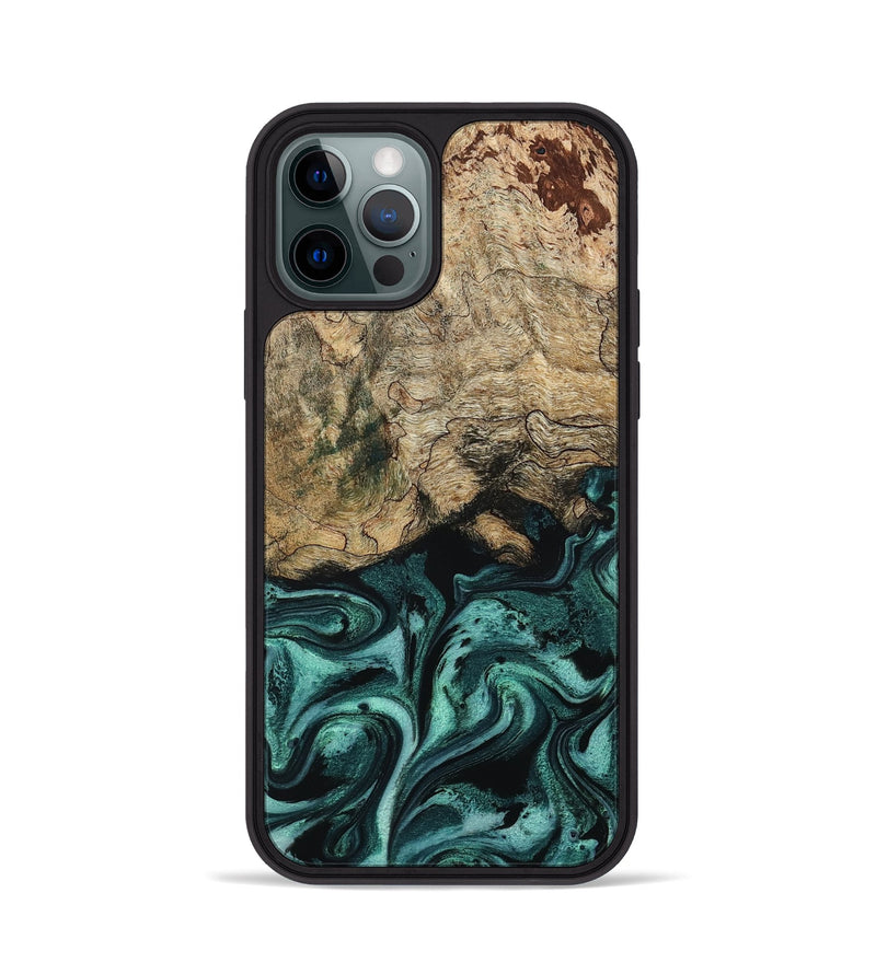 iPhone 12 Pro Wood Phone Case - Chantel (Green, 799923)