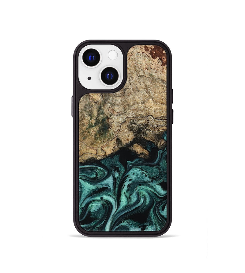 iPhone 13 mini Wood Phone Case - Chantel (Green, 799923)