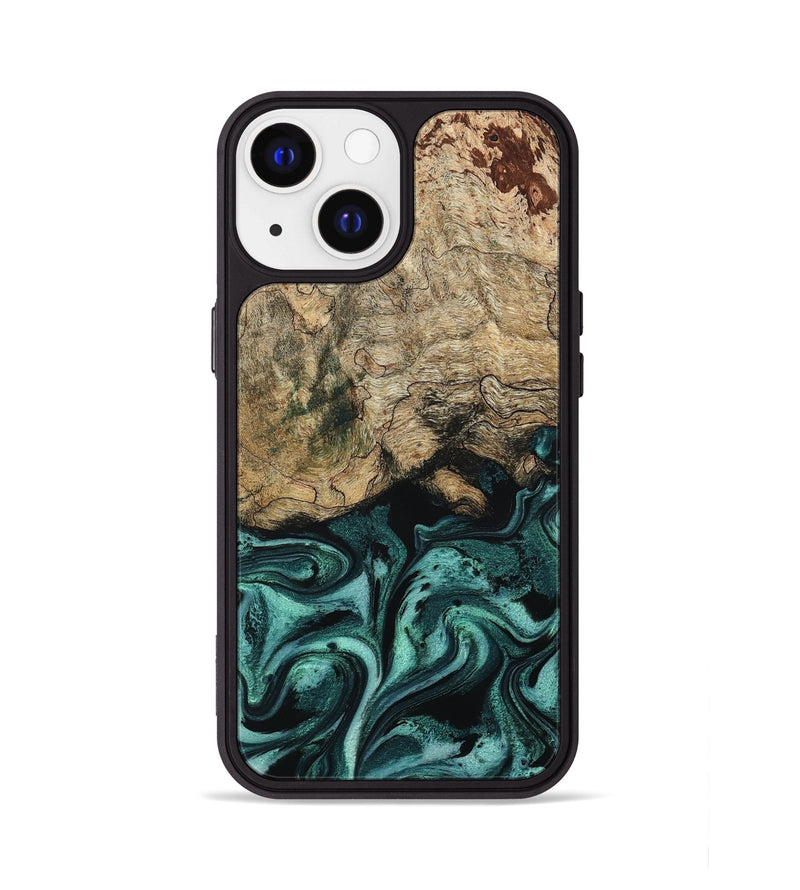 iPhone 13 Wood Phone Case - Chantel (Green, 799923)