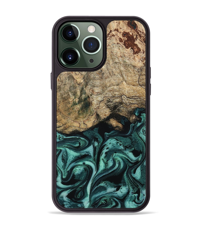 iPhone 13 Pro Max Wood Phone Case - Chantel (Green, 799923)