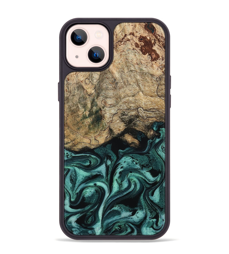 iPhone 14 Plus Wood Phone Case - Chantel (Green, 799923)