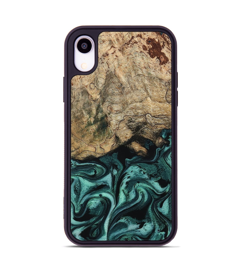 iPhone Xr Wood Phone Case - Chantel (Green, 799923)
