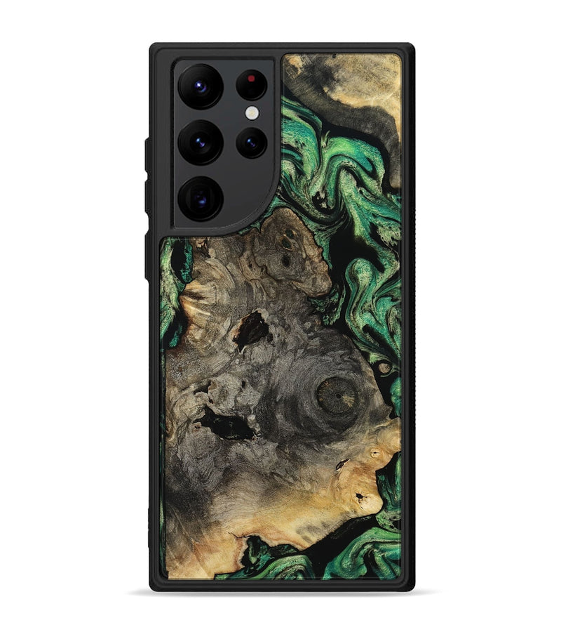 Galaxy S22 Ultra Wood Phone Case - Mellisa (Green, 799924)