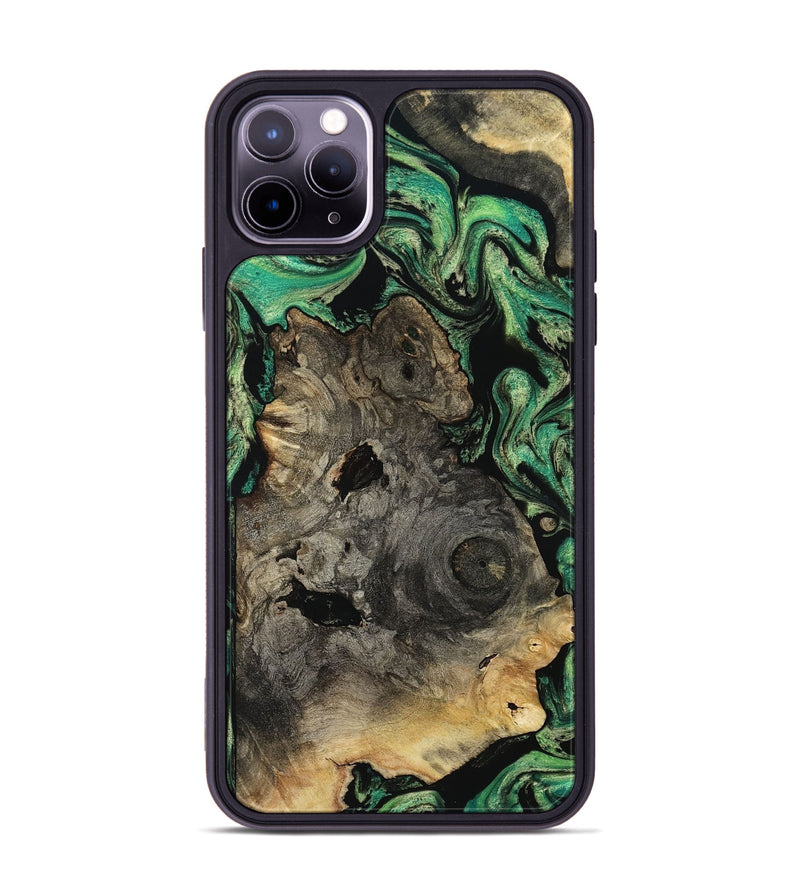 iPhone 11 Pro Max Wood Phone Case - Mellisa (Green, 799924)