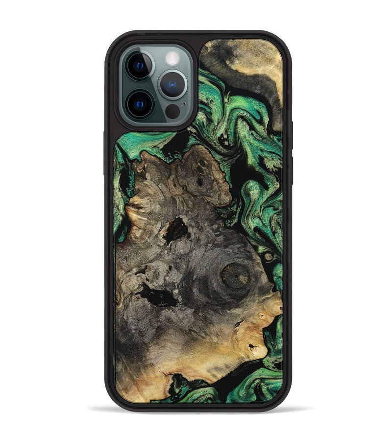 iPhone 12 Pro Max Wood Phone Case - Mellisa (Green, 799924)