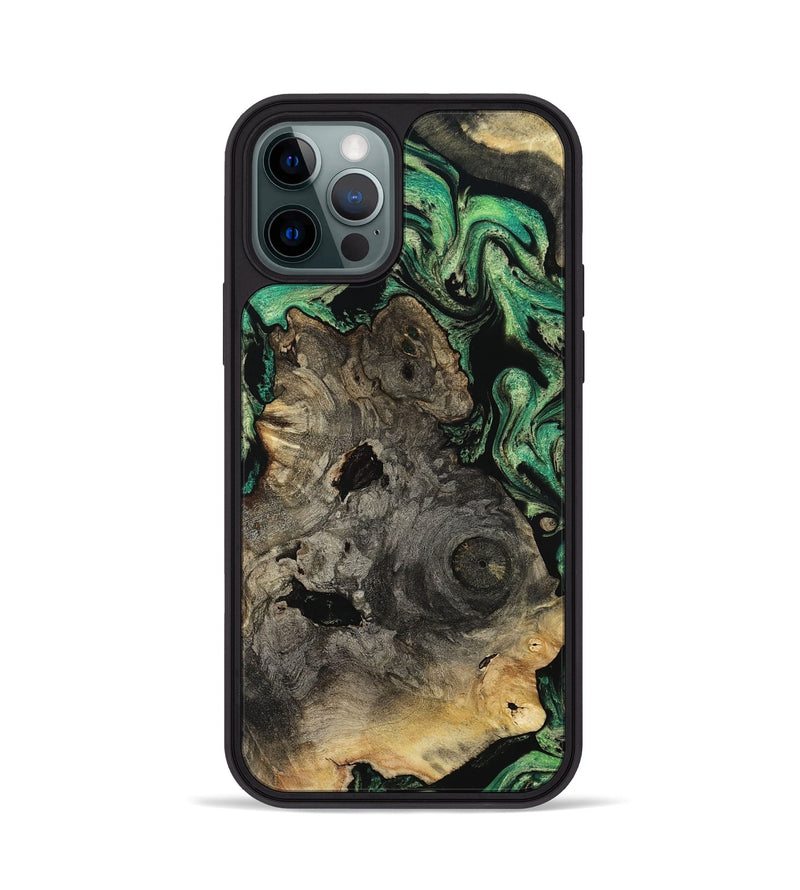 iPhone 12 Pro Wood Phone Case - Mellisa (Green, 799924)