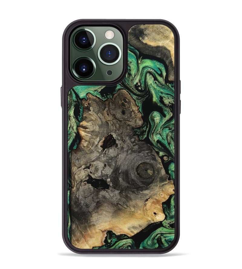 iPhone 13 Pro Max Wood Phone Case - Mellisa (Green, 799924)