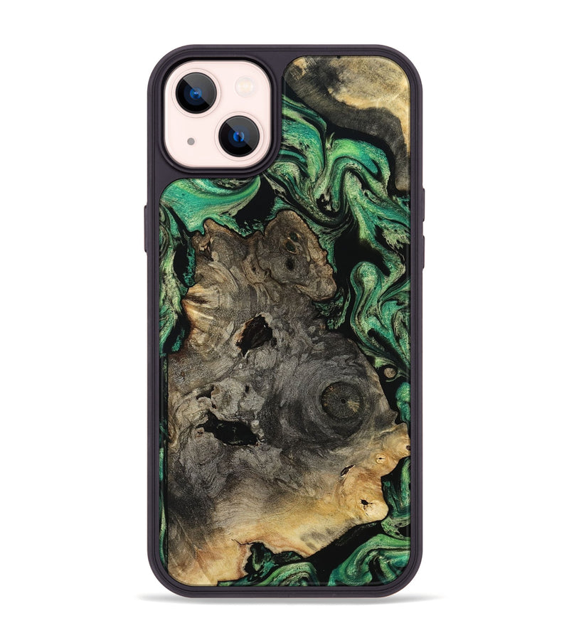 iPhone 14 Plus Wood Phone Case - Mellisa (Green, 799924)
