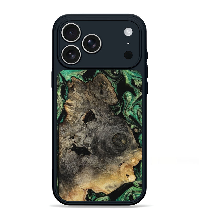 iPhone 17 Pro Max Wood Phone Case - Mellisa (Green, 799924)