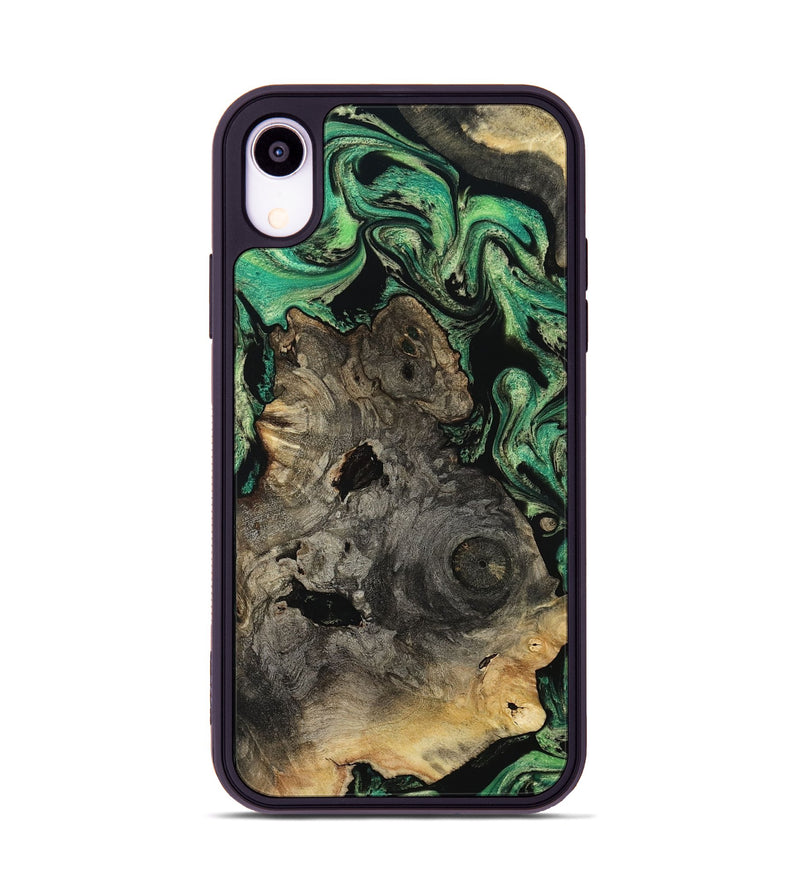 iPhone Xr Wood Phone Case - Mellisa (Green, 799924)