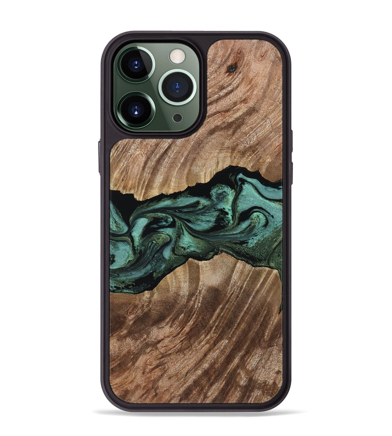 iPhone 13 Pro Max Wood Phone Case - Noelle (Green, 799927)