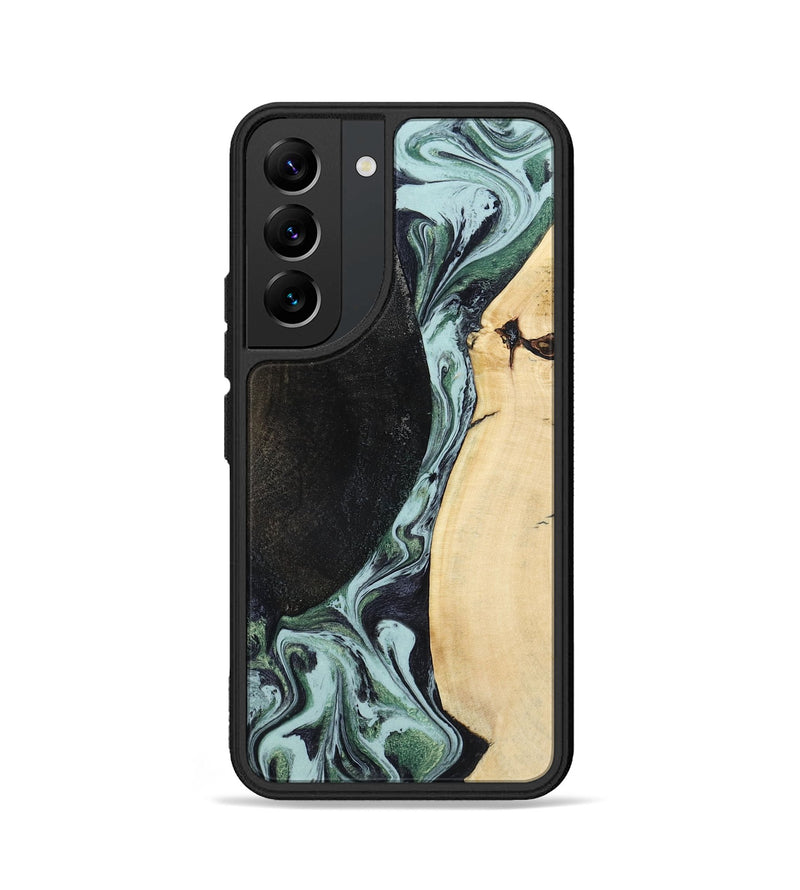 Galaxy S22 Wood Phone Case - Rose (Green, 799929)