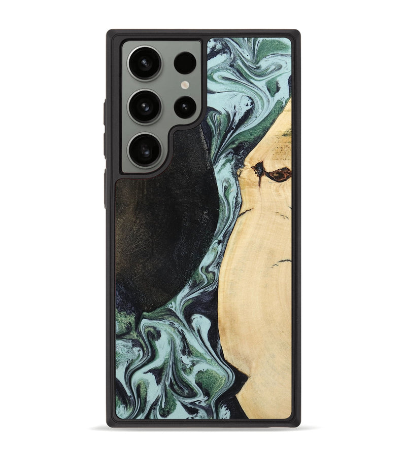 Galaxy S23 Ultra Wood Phone Case - Rose (Green, 799929)