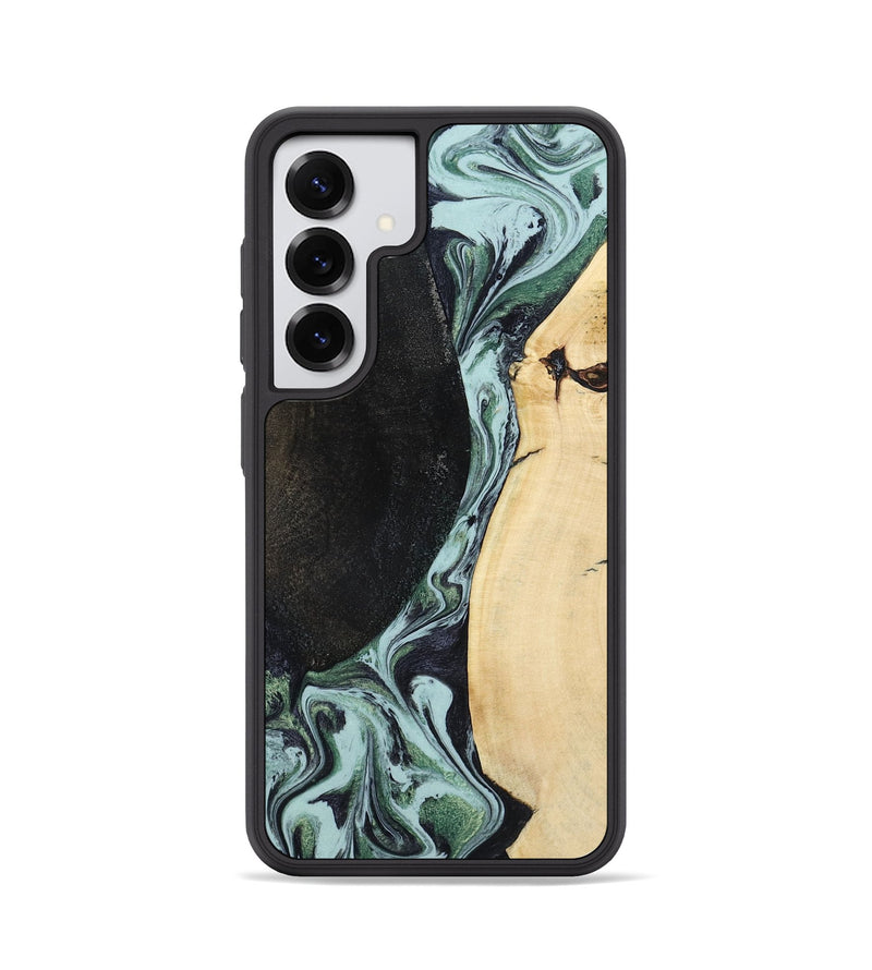 Galaxy S25 Wood Phone Case - Rose (Green, 799929)