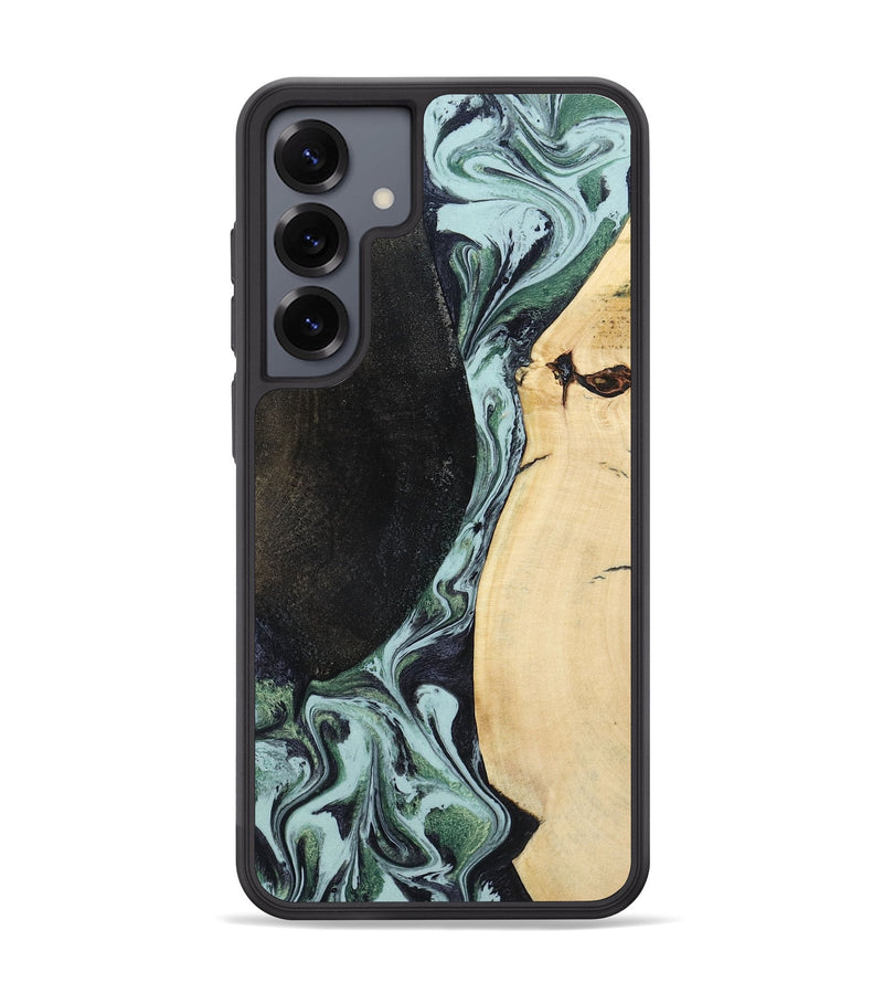 Galaxy S25 Plus Wood Phone Case - Rose (Green, 799929)