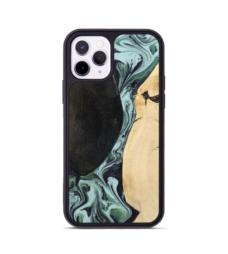 iPhone 11 Pro Wood Phone Case - Rose (Green, 799929)
