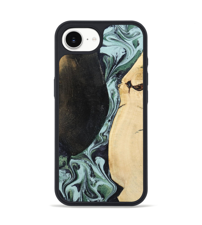 iPhone 16e Wood Phone Case - Rose (Green, 799929)