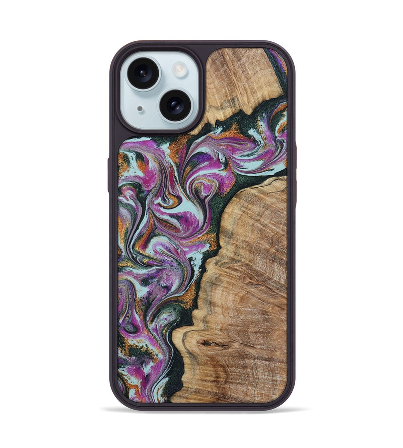 iPhone 15 Wood Phone Case - Zion (Green, 799930)