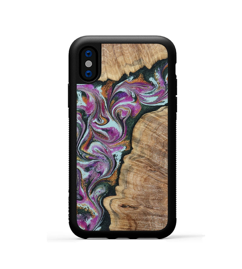iPhone Xs Wood Phone Case - Zion (Green, 799930)