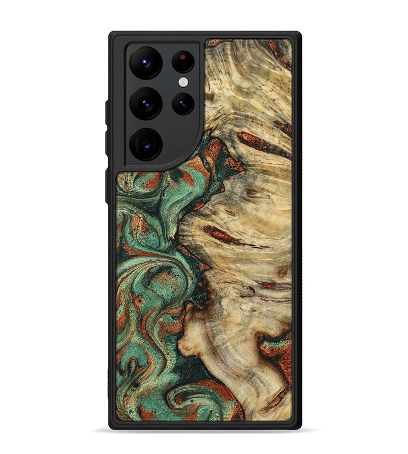 Galaxy S22 Ultra Wood Phone Case - Mavis (Green, 799931)