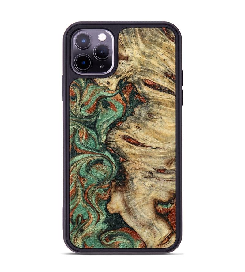 iPhone 11 Pro Max Wood Phone Case - Mavis (Green, 799931)