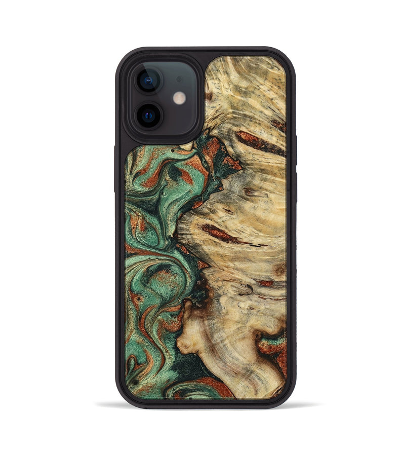 iPhone 12 Wood Phone Case - Mavis (Green, 799931)