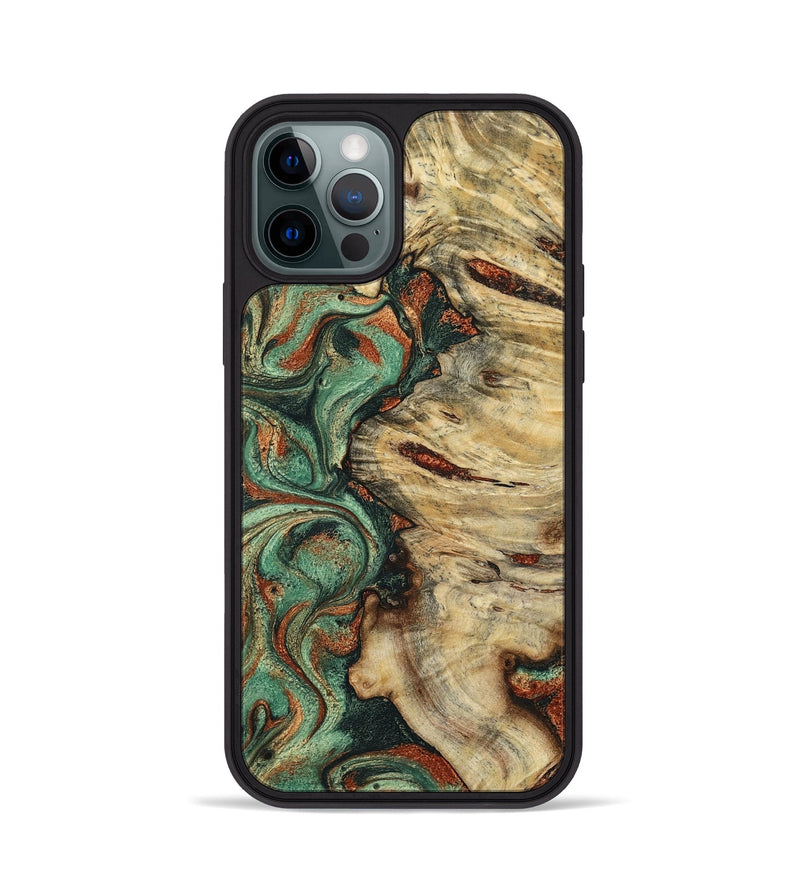 iPhone 12 Pro Wood Phone Case - Mavis (Green, 799931)