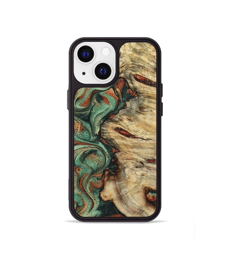 iPhone 13 mini Wood Phone Case - Mavis (Green, 799931)