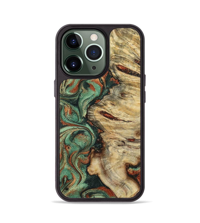 iPhone 13 Pro Wood Phone Case - Mavis (Green, 799931)
