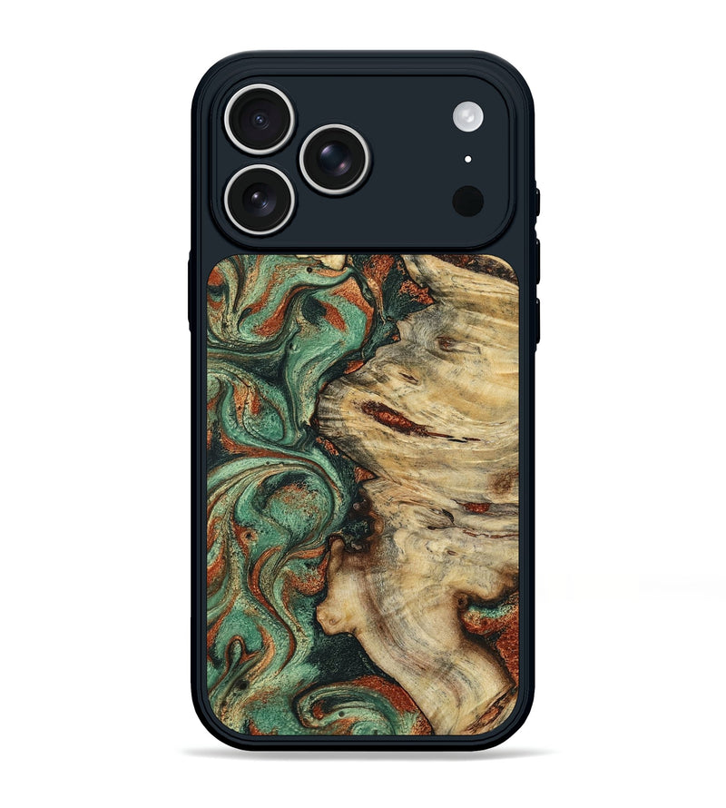 iPhone 17 Pro Max Wood Phone Case - Mavis (Green, 799931)