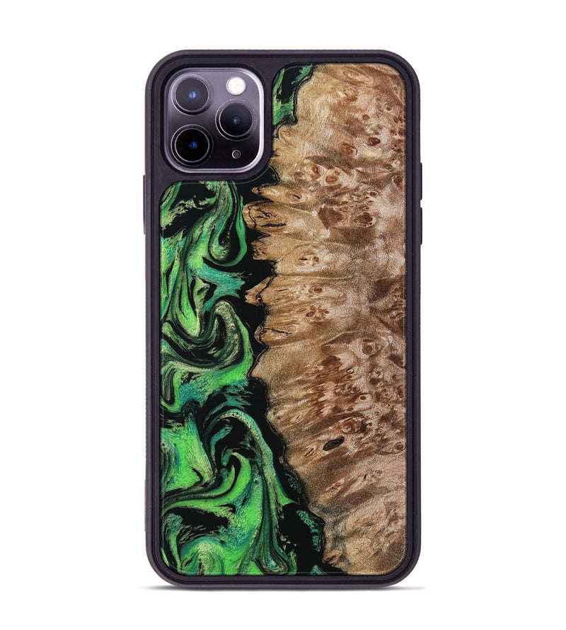 iPhone 11 Pro Max Wood Phone Case - Anton (Green, 799932)
