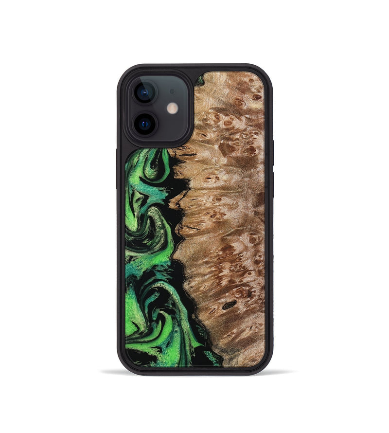 iPhone 12 mini Wood Phone Case - Anton (Green, 799932)