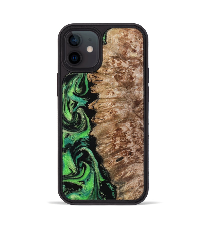 iPhone 12 Wood Phone Case - Anton (Green, 799932)