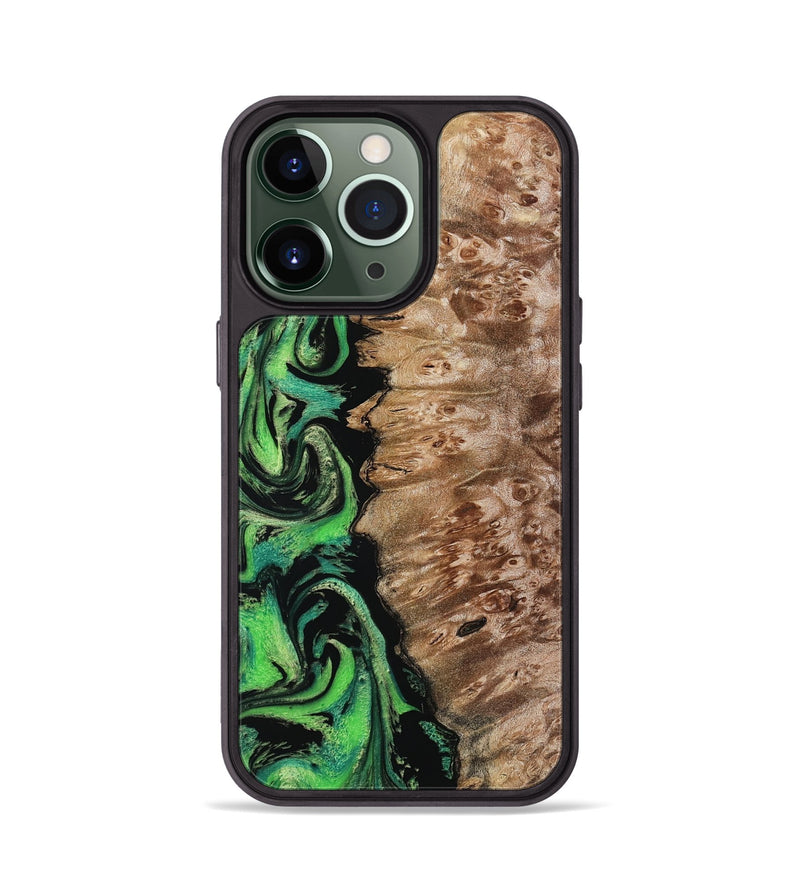 iPhone 13 Pro Wood Phone Case - Anton (Green, 799932)